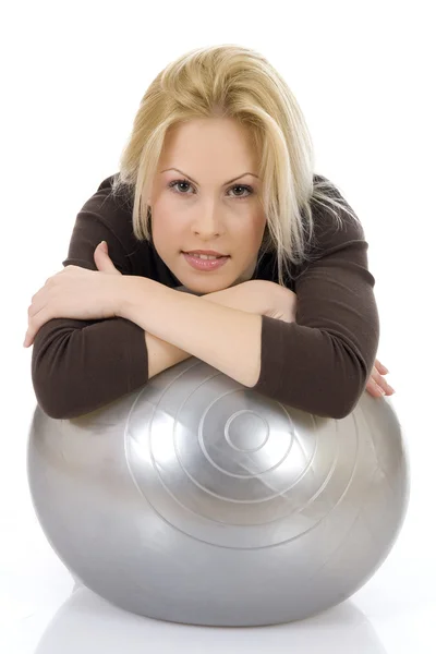 Frau beim Fitnesstraining — Stockfoto