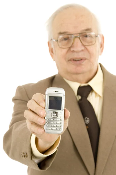 Businessman using his cell-phone — Stock Photo, Image
