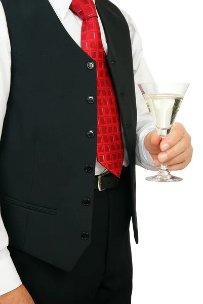 Man met champagne — Stockfoto