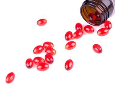 Red capsules clipart