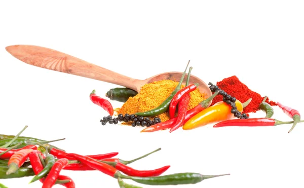 Spices with chili pepper — Stock Photo, Image