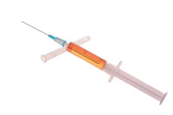 Syringe with fluid — Stock Photo, Image