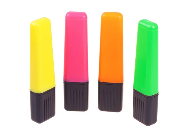 Quattro marcatori colorati — Foto Stock