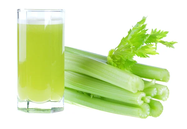 Sklenici čerstvého celeru šťáva — Stock fotografie
