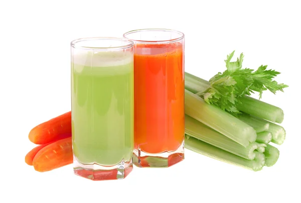 Сельдерей и морковный сок — стоковое фото