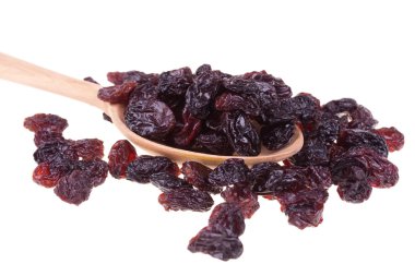 Raisins in a wood spoon clipart