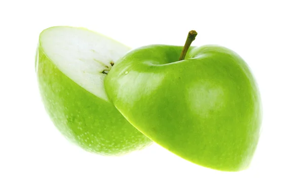 Uma maçã cortada — Fotografia de Stock