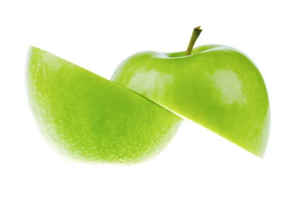 Uma maçã cortada fresca — Fotografia de Stock