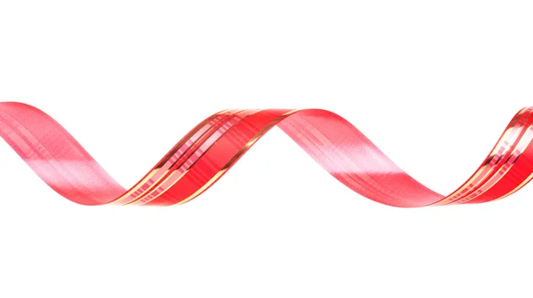 Twisted red ribbon — Stock Photo, Image