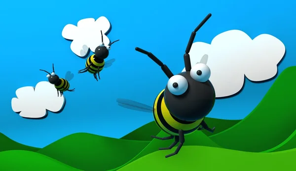 3D bee — Stock Photo, Image