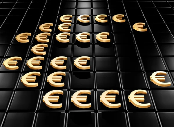 Guld euro — Stockfoto