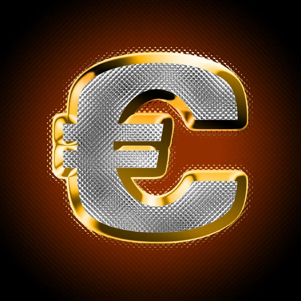Euro con diamanti — Foto Stock