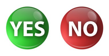 Button Yes No clipart