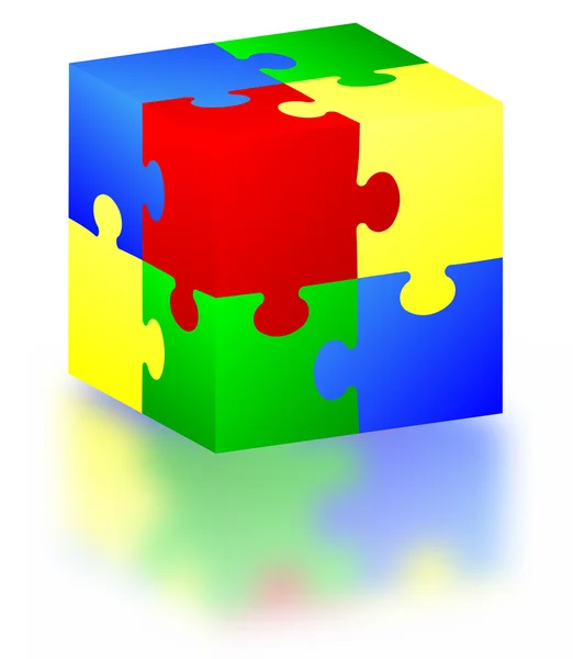 Küp puzzle — Stok fotoğraf