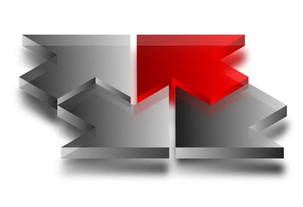 Logo strzałki — Zdjęcie stockowe