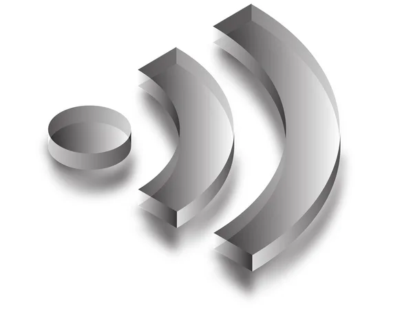 Logo bezprzewodowego rss — Zdjęcie stockowe