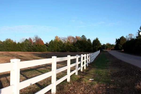 White Country Fence — Stock Photo, Image