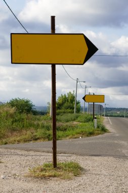 Rusty road sign clipart