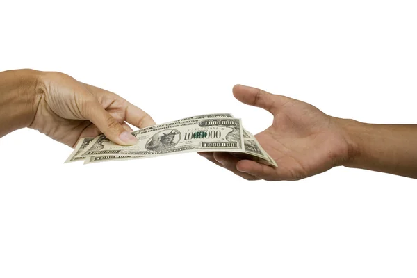 stock image Hands and Dollars