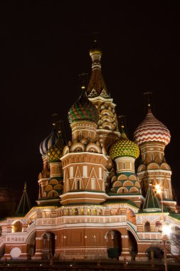 Katedrali, gece, moscow, Rusya Federasyonu