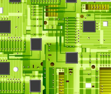 Electronic circuit board clipart