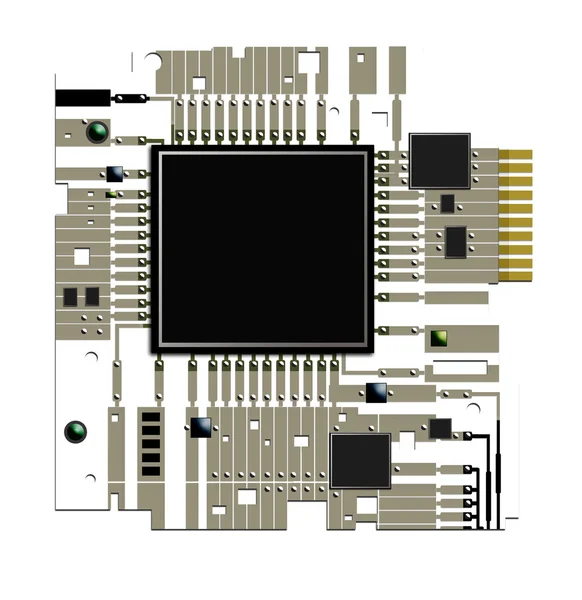 Elektronische circuit bord, — Stockfoto