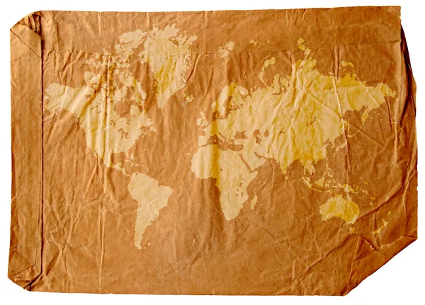 Weltkarte der alten Zeit — Stockfoto