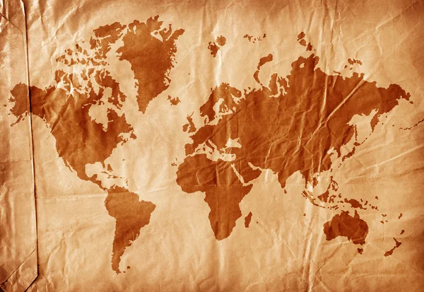 ビンテージの世界地図 — ストック写真