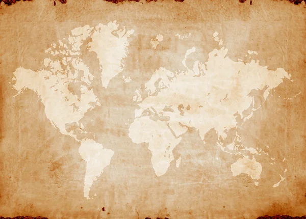 Weltkarte der alten Zeit — Stockfoto
