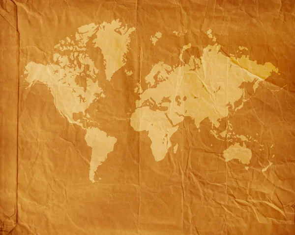 复古世界地图 — 图库照片