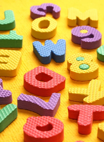 Alfabet i liczba bloków — Zdjęcie stockowe