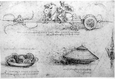 Leonardo's engineering drawing clipart