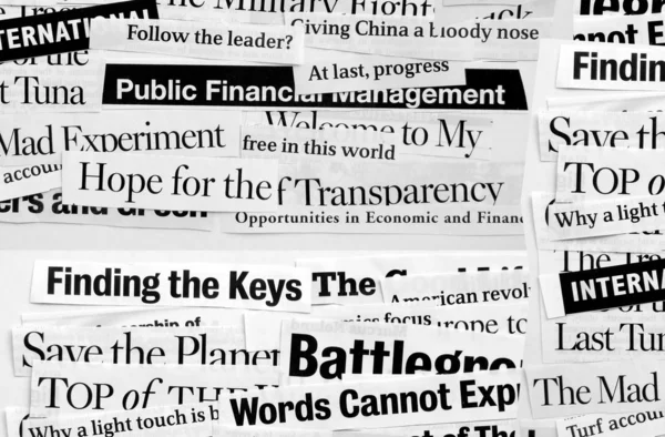 Paper headlines — Stock Photo, Image