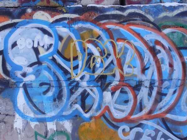 Imagens graffiti nas paredes — Fotografia de Stock