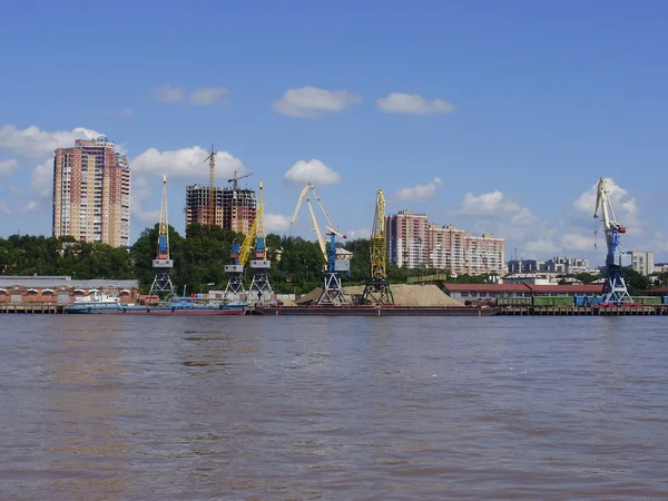 stock image The shore of the Amur River in Khabarovs