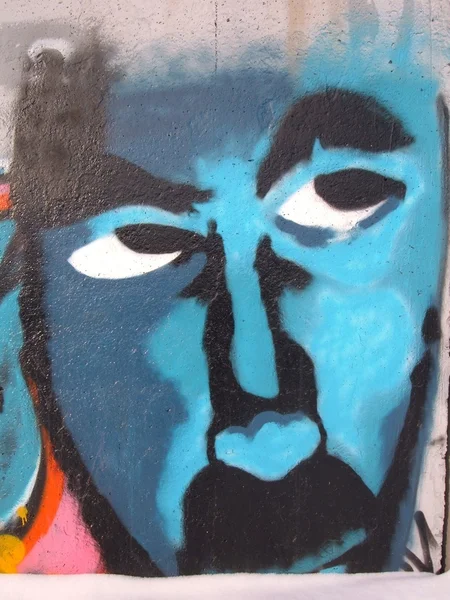 Graffiti. Azul. Olhos . — Fotografia de Stock