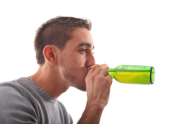 stock image Drinking a beer