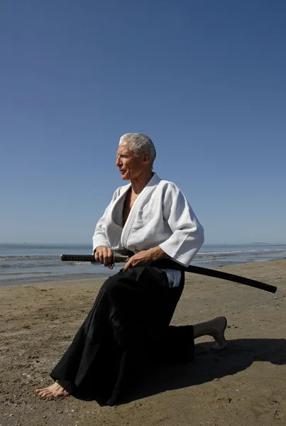 Opleiding van aikido — Stockfoto