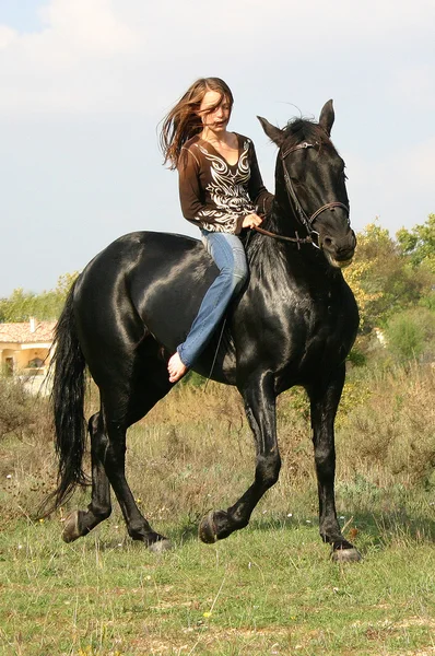 Riding girl — Stock Photo, Image