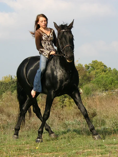 Riding girl — Stock Photo, Image