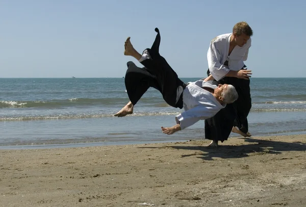 Aikido sulla spiaggia — Foto Stock