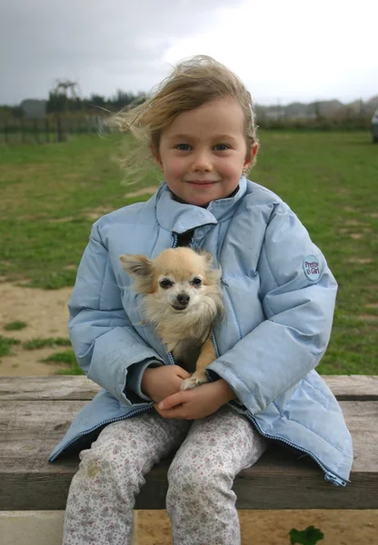 Chihuahua a dítě — Stock fotografie