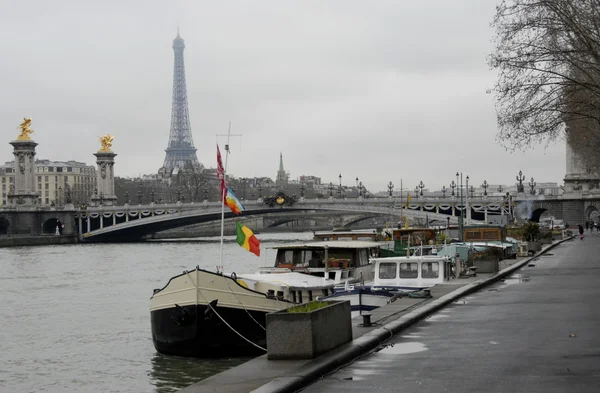 Widok na rzece Sekwanie w Paryżu — Zdjęcie stockowe