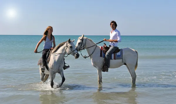Paseos a caballo en el mar —  Fotos de Stock