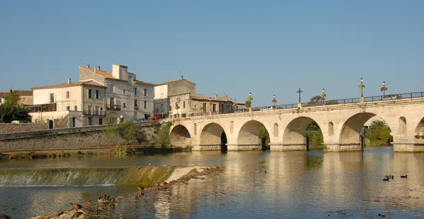 French bridge in sommieres — Stock Photo, Image