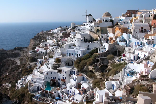 Weiße Santorini-Häuser — Stockfoto