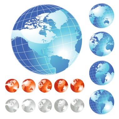 Big Globe set clipart