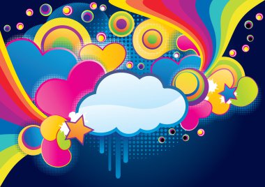 Funky cloud clipart