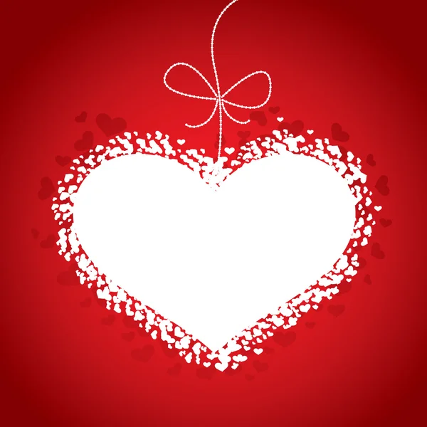 Valentines carton rouge — Image vectorielle