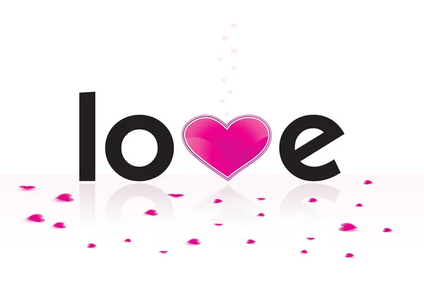 Stylizované slovo láska — Stockový vektor